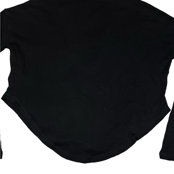 ⚡️SOLD⚡️Free People Mesh Sequin Beaded Fringe Black Long Sleeve Top - Picture 10 of 15